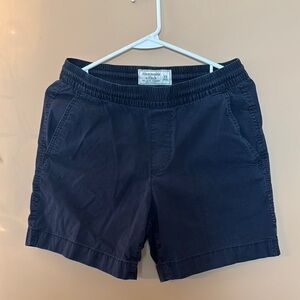 Abercrombie & Fitch Men's Dark Blue Flat Front Shorts